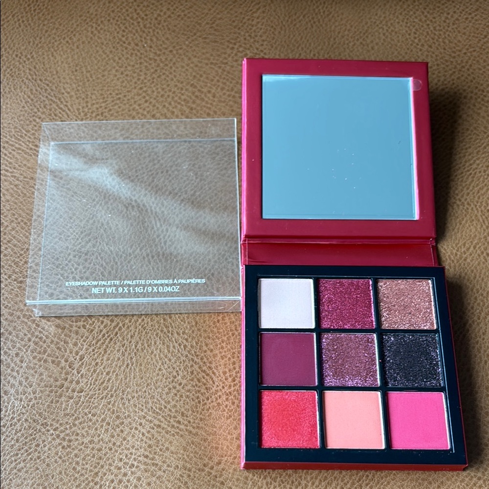 Huda Beauty Ruby 9-shade Eyeshadow Palette with Mirror, NWT